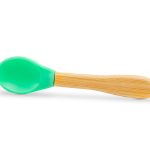 Силиконова лъжичка с бамбукова дръжка